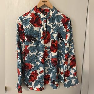 Ann Taylor, Size M, Bird and Floral Blouse